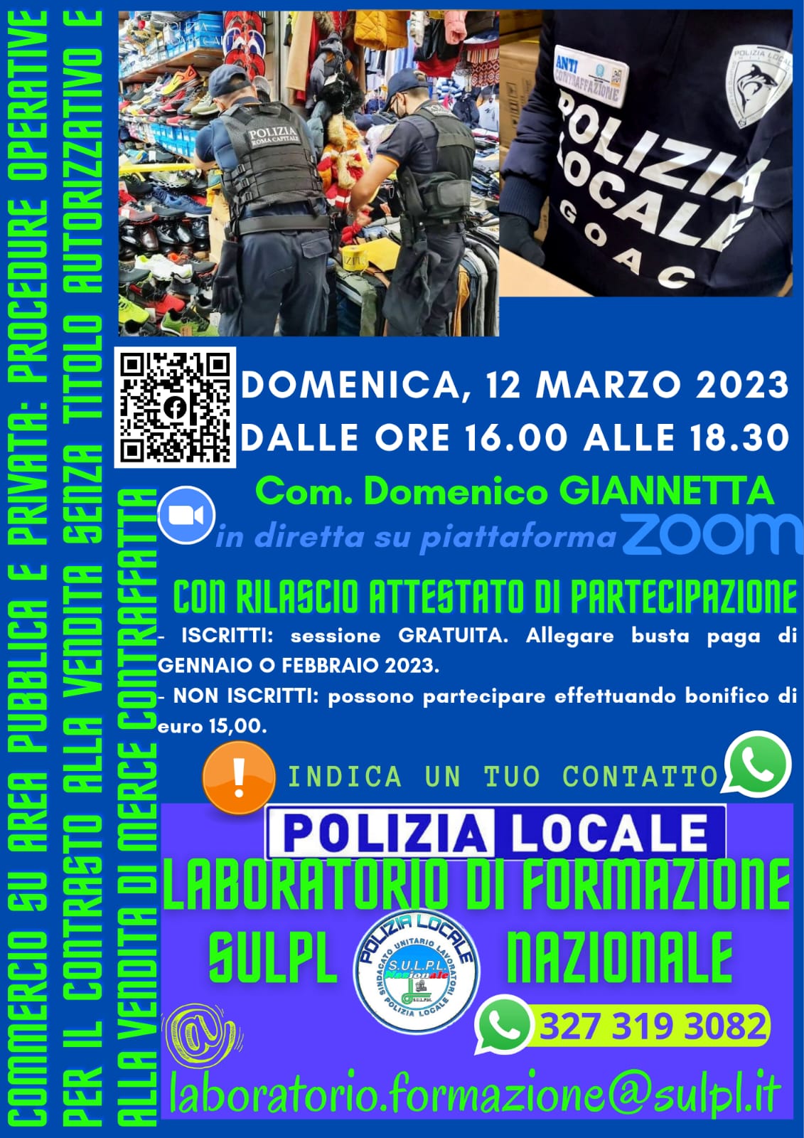 COMMERCIO SU AREA PUBBLICA E PRIVATA: PROCEDURE OPERATIVE